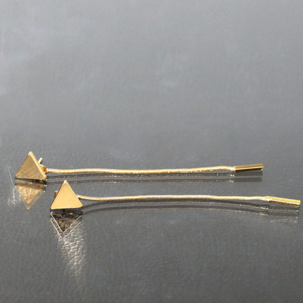 LAST CHANCE π TRI Long Drop Earrings - Picture 2 of 5